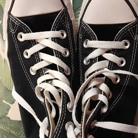 Converse All Star Chuck Taylor Black White High top size 7 women's men's 5 euc - Picture 8 of 11